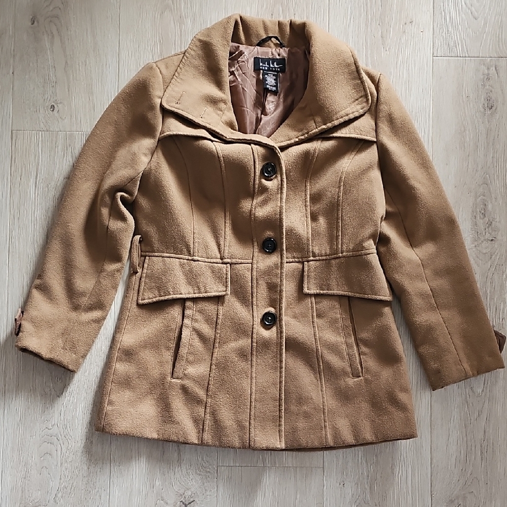 Nicole Miller Tan Pea Coat
